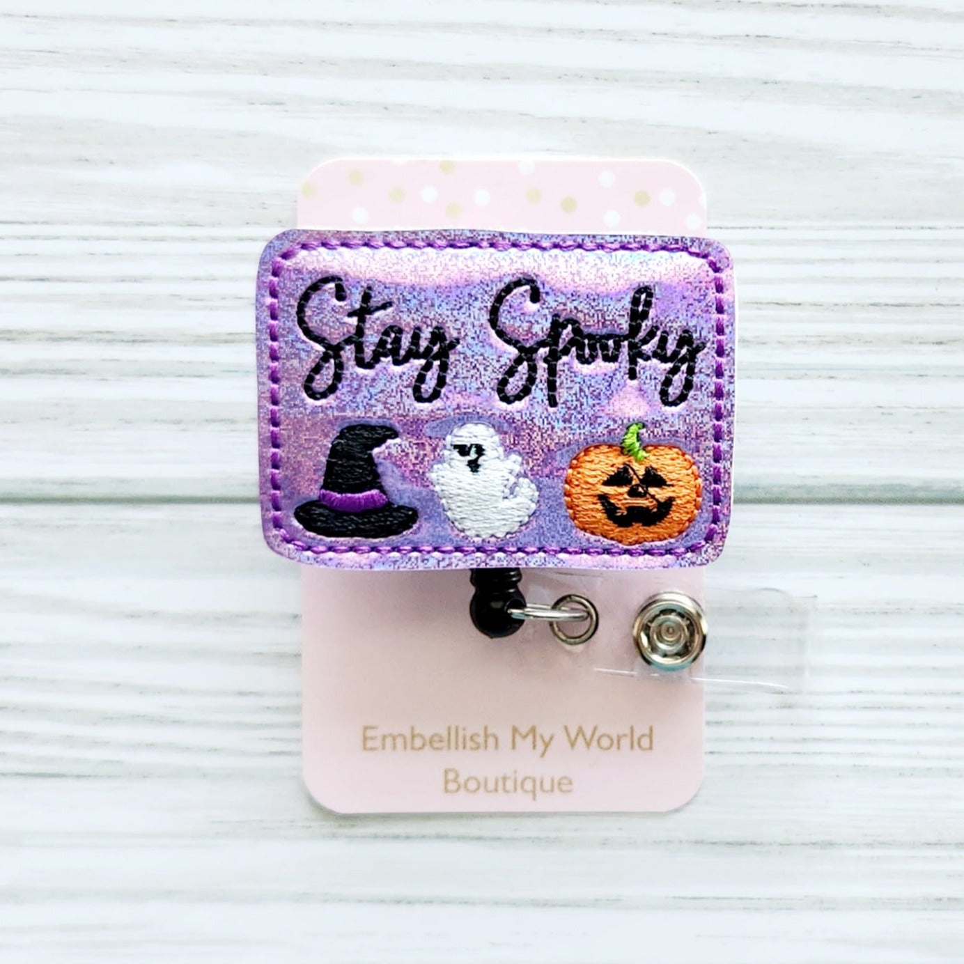 Halloween Badge Reel- "Stay Spooky"