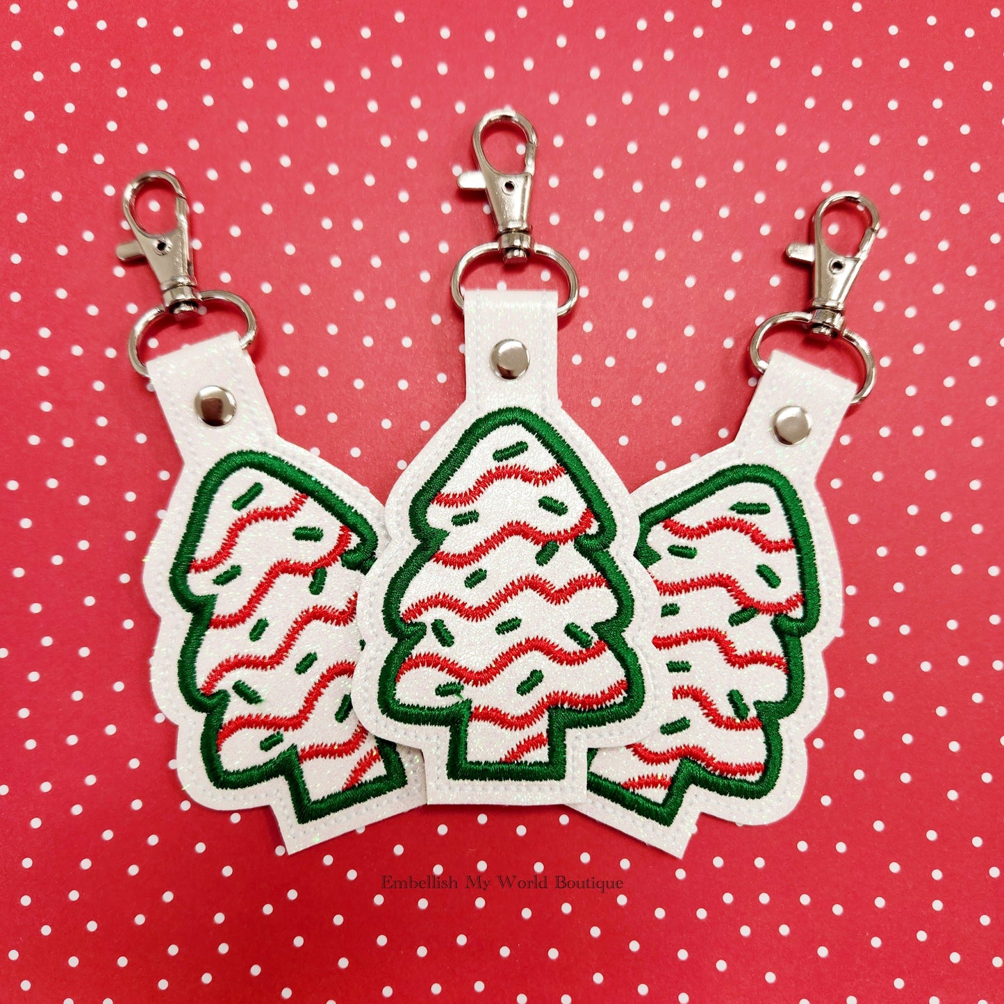 Christmas Tree Cake Bag Charm/Bag Tag/Purse Charm/Backpack Tag