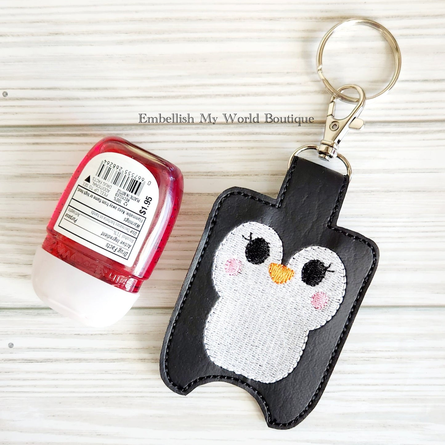 Penguin Hand Sanitizer Holder/Keychain