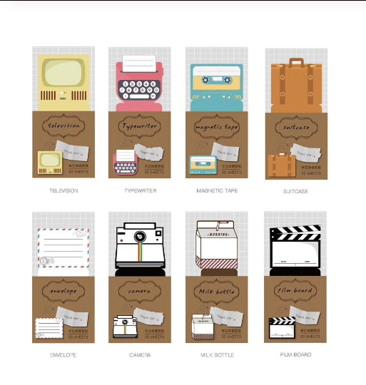 Retro Style Sticky Notes