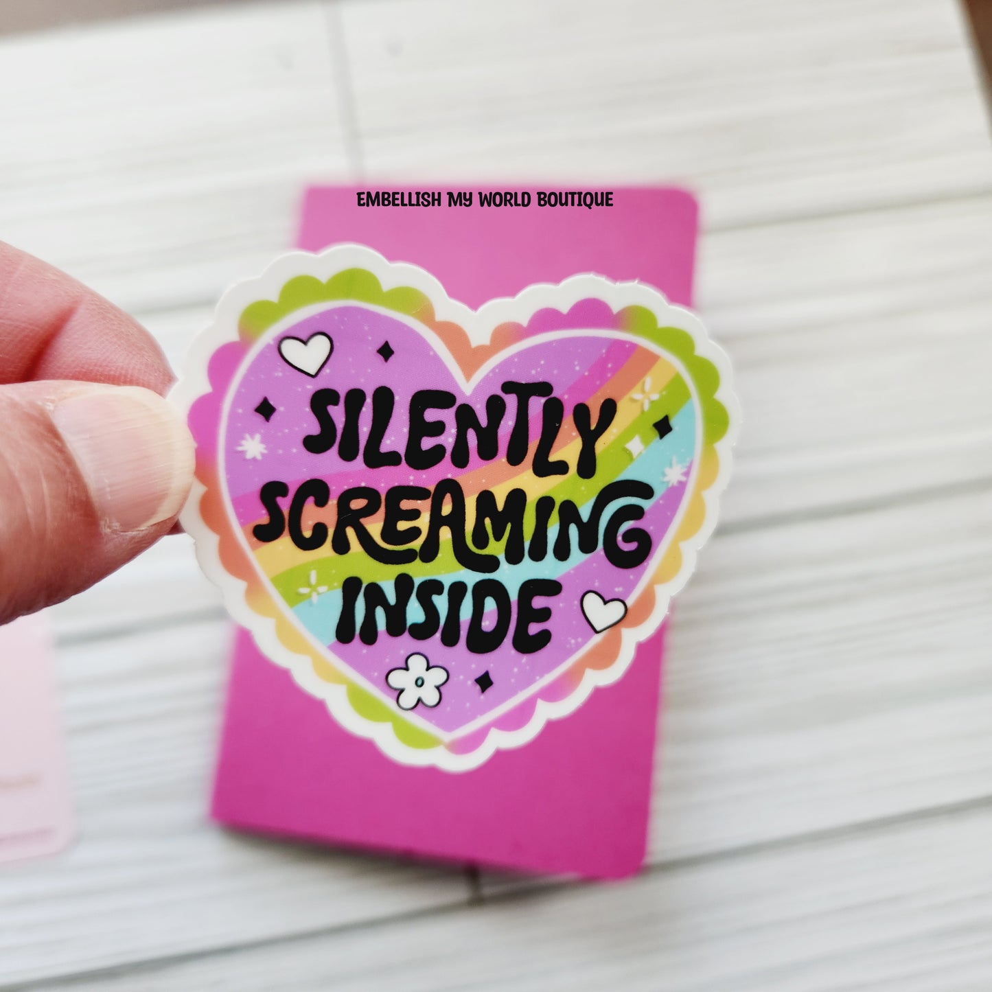 Silently Screaming Inside Waterproof Sticker