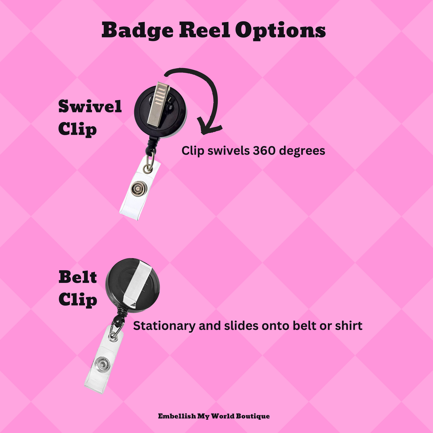 I Just Work Here Badge Reel Topper