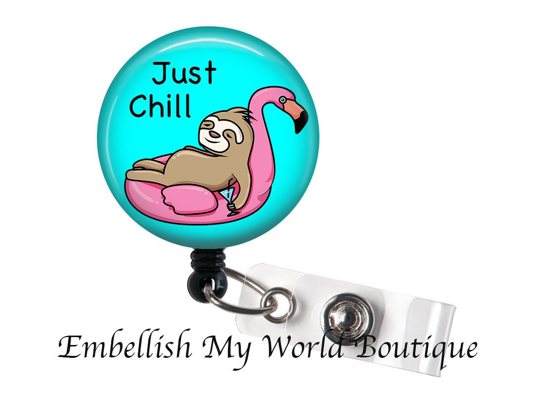 Summer Sloth Badge Reel