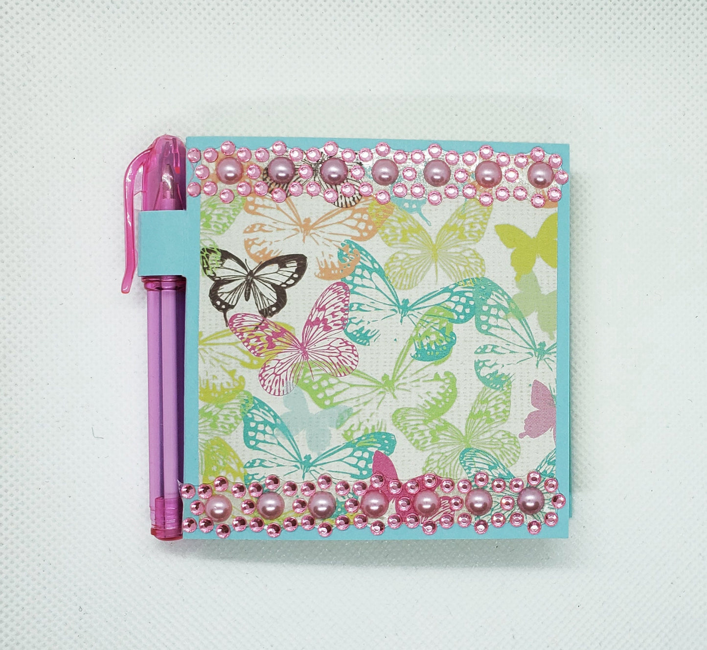 Butterfly sticky note holder and pen set