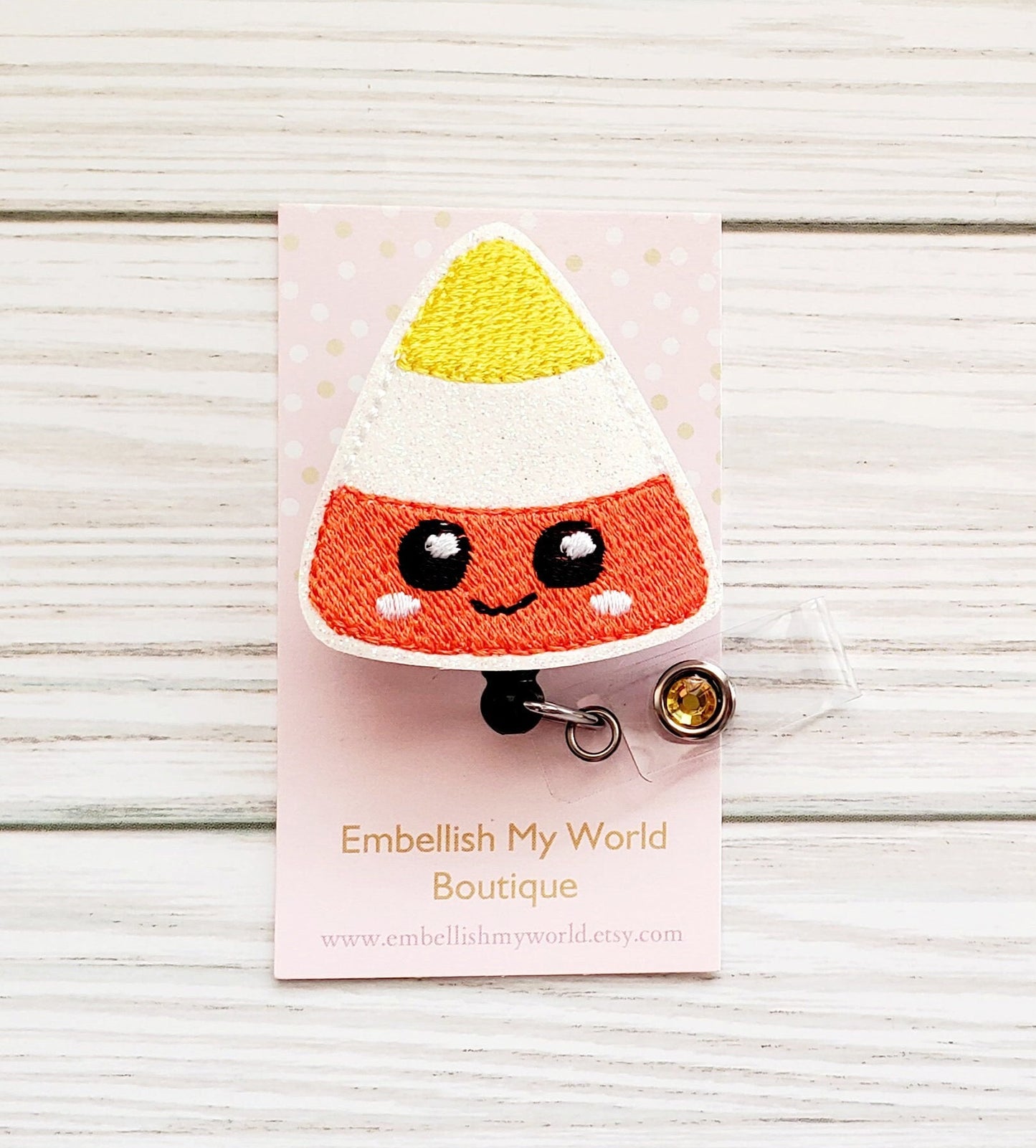 Candy Corn Halloween Badge Reel