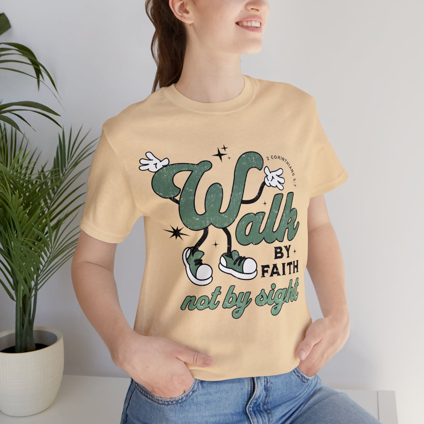 Walk by Faith T Shirt- Christian T Shirt, Trendy, Faith, Inspirational, Positive, Gift for Her, Gift for Him, Aesthetic