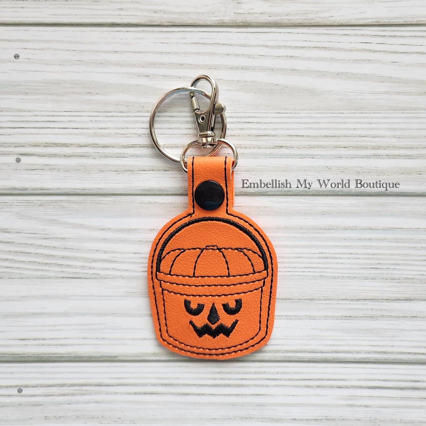 Halloween Pumpkin Bucket/Pail Keychain/Bag Tag/Purse Charm/