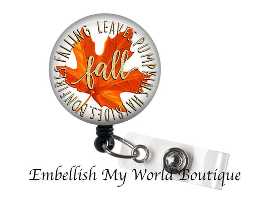 Fall Leaf Badge Reel
